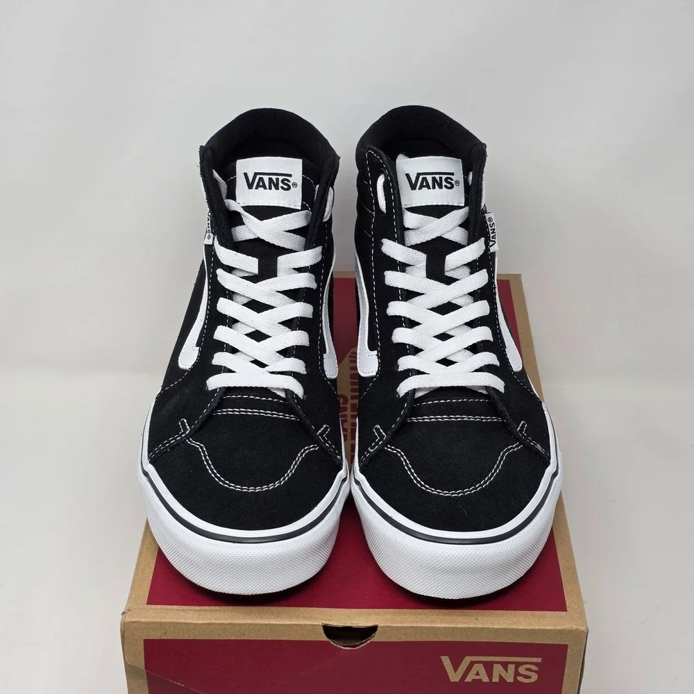 Vans Filmore Hi Canvas‎ Suede Black White Skate Shoes Men's Size 8 VN0A5HZLIJU